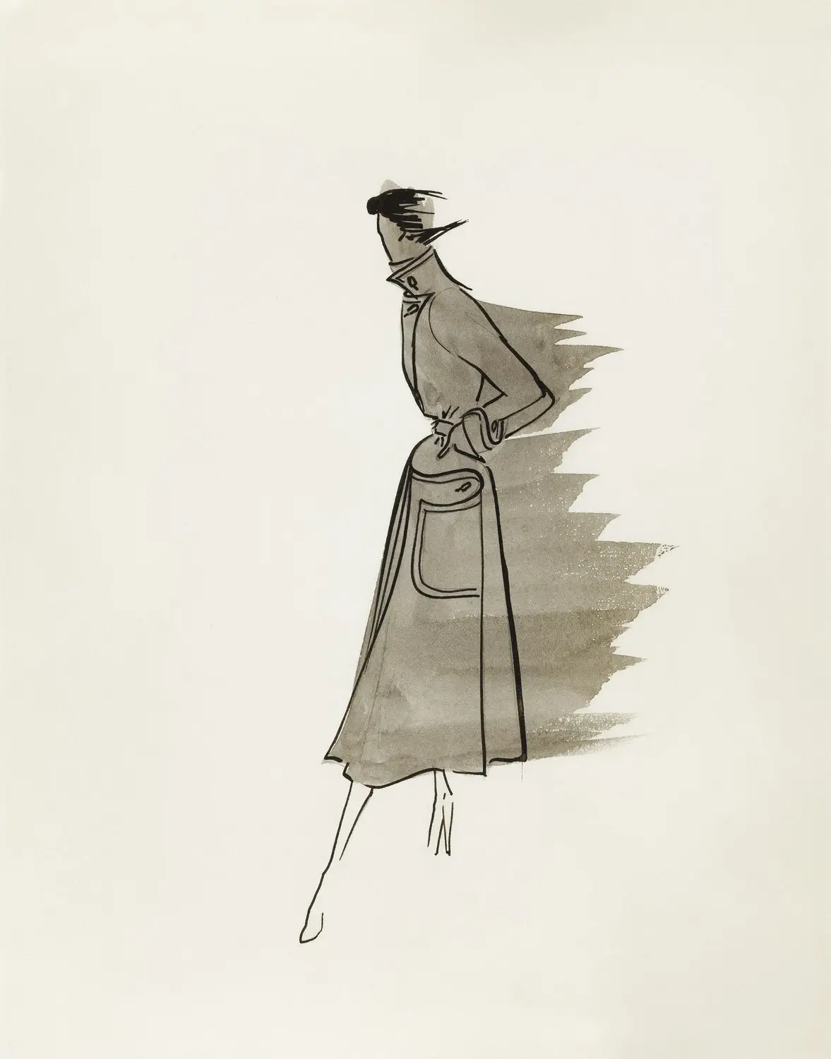 Designer working on clothing sketches