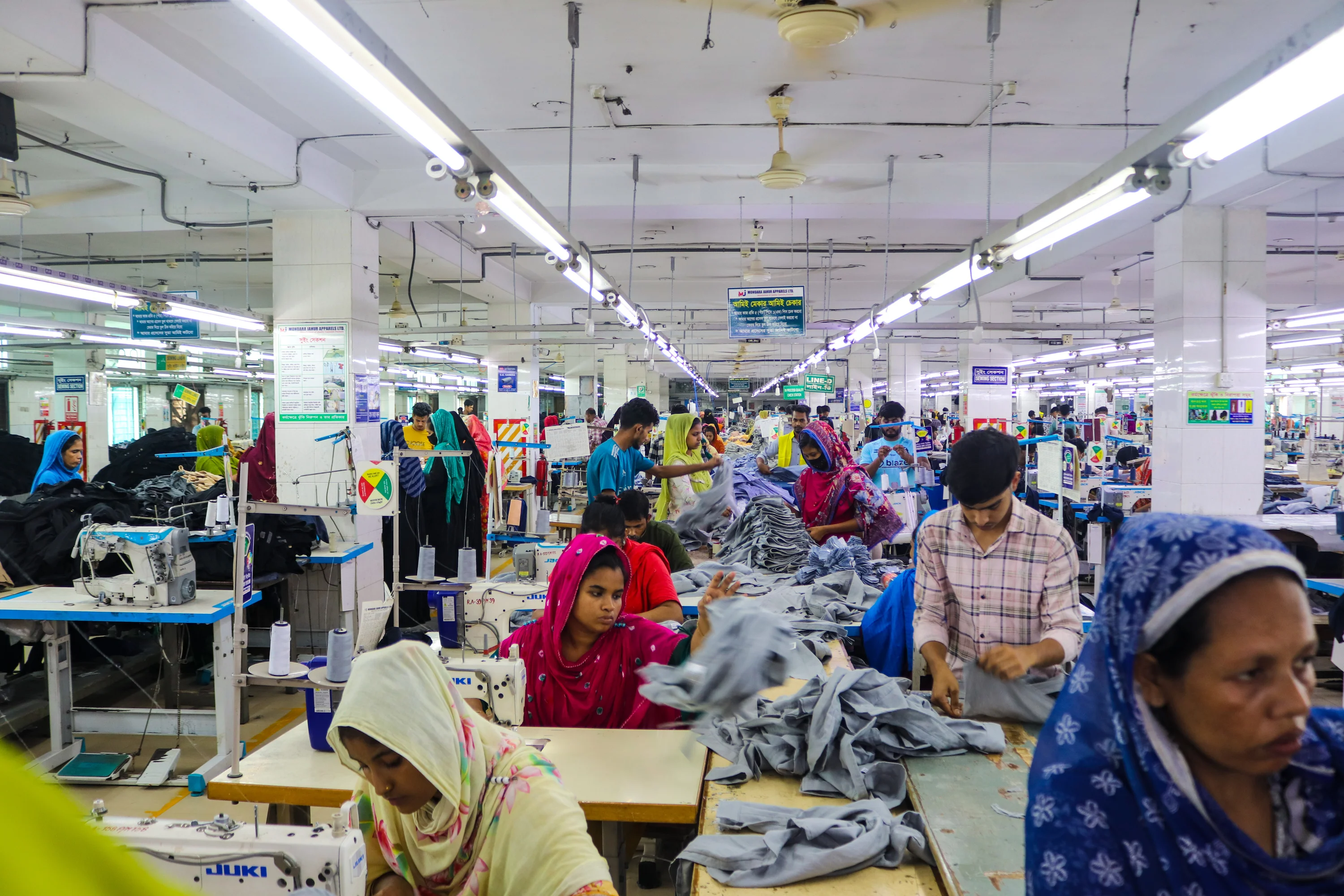 Garment assembly line